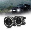 Jeep Wrangler JK 2007-2015 4" Dual Lens Fog Light Pair (Yellow/White) - 2