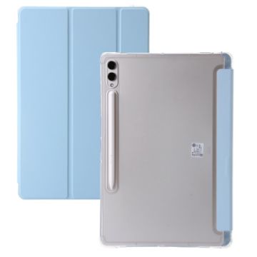 Samsung Galaxy Tab S9+ Ice Blue Acrylic Leather Case, 3-Fold - 1