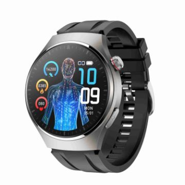 MT200 1.43" AMOLED Smart Watch, ECG/Temp/Glucose Monitoring, Silver - 1