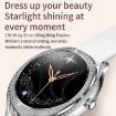 V66 1.28" BT5.0 Smart Watch, Heart Rate/Sleep, Steel Strap Gold - 6