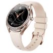 V66 1.28" BT5.0 Smart Watch, Heart Rate/Sleep, Silicone Gold Strap - 1