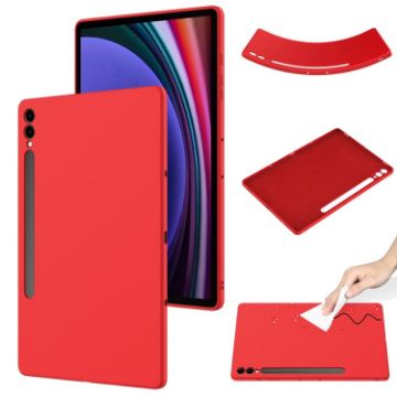 Samsung Galaxy Tab S9+ Red Liquid Silicone Shockproof Case - 1