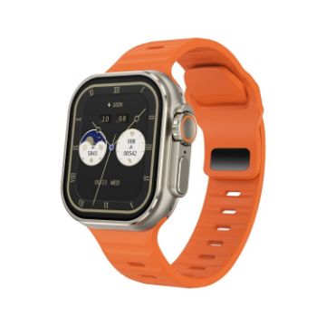 iW9 Ultra 2.04" Smart Watch, BT Call, Heart Rate, Blood Oxygen (Orange Gold) - 1