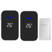 C302B Wireless Doorbell & Elderly Pager with Digital Display, UK Plug - 1