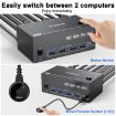8K 30Hz Triple Monitor KVM Switch, USB3.0 DP+HDMI, EU Plug - 4