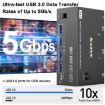 8K 30Hz Triple Monitor KVM Switch, USB3.0 DP+HDMI, EU Plug - 5
