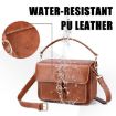 Cwatcun D80 Retro Faux Leather Brown Camera Shoulder Bag 22x16x12cm - 3