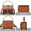 Cwatcun D80 Retro Brown Leather Camera Shoulder Bag, Medium Size - 6