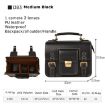 Cwatcun D83 Vintage Camera Case Leather Messenger Bag, Black - 2