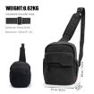 Cwatcun D93 Camera Bag Canvas Shoulder Bag, 21x14x30cm Black - 2