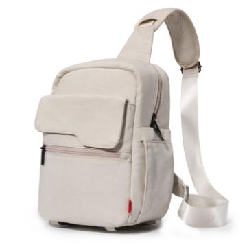 Cwatcun D93 Camera Bag Canvas Shoulder Bag, 21x14x30cm Beige - 1
