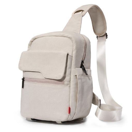 Cwatcun D93 Camera Bag Canvas Shoulder Bag, 21x14x30cm Beige - 1