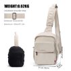 Cwatcun D93 Camera Bag Canvas Shoulder Bag, 21x14x30cm Beige - 2