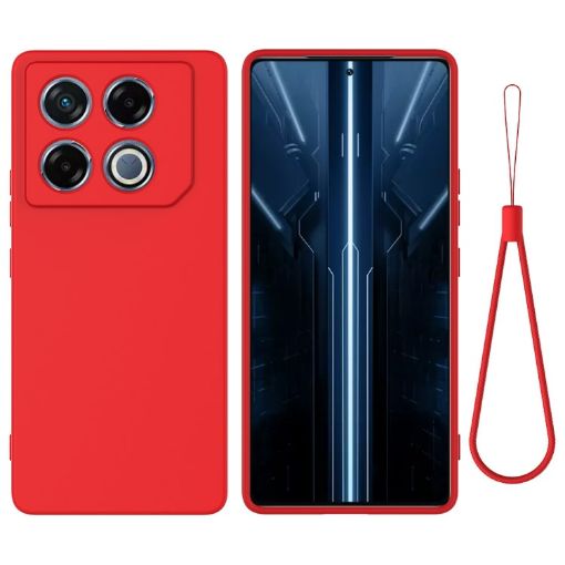 Infinix GT 20 Pro Red Full Coverage Liquid Silicone Phone Case - 1
