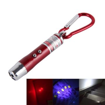 Portable Mini LED Flashlight Laser Light Keychain, 2 PCS, Red - 1