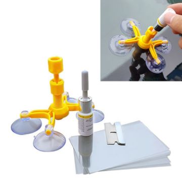 Yellow Auto Glass Repair Kit for Chips and Cracks Removal - 1