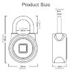 Smart Bluetooth Waterproof Fingerprint Padlock for iOS/Android (Silver) - 3