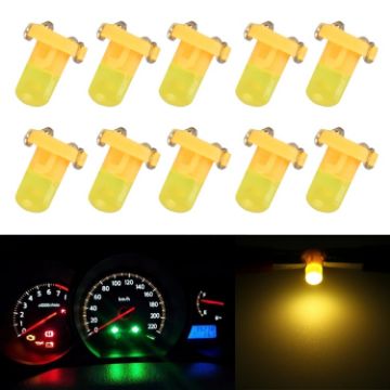 10 PCS 2W T3 Wedge Dashboard LED Indicator Bulbs (Amber) - 1