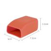 Orange Safe Rubber Car Seat Belt Clips Locking Buckles Cover - 6