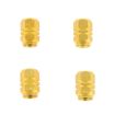 Gold Hexagon Universal Tire Valve Stem Caps, 4PCS Metal Plated - 2