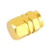 Gold Hexagon Universal Tire Valve Stem Caps, 4PCS Metal Plated - 5