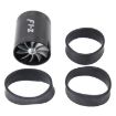 F1-Z Car Universal Supercharger Dual Turbine Air Intake Kit (Black) - 5
