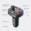 C15 Car Charger 3.1A+Type-C USB, Bluetooth FM Transmitter Light - 2
