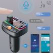C15 Car Charger 3.1A+Type-C USB, Bluetooth FM Transmitter Light - 4