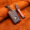 Volvo Cowhide Leather Car Key Cover - Single Slit Style (Black) - 2