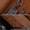 Volvo Car Cowhide Leather Key Cover Case (Red, Single Slit Style) - 3