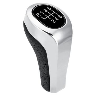 BMW Matte Silver 6-Speed Gear Shift Lever Knob - 1