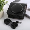Retro Style Leather Camera Case with Strap for instax SQ6 (Black) - 1