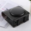 Retro Style Leather Camera Case with Strap for instax SQ6 (Black) - 3
