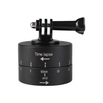 Auto Rotation 60 Min Time Lapse Tripod Head for GoPro (Black) - 1