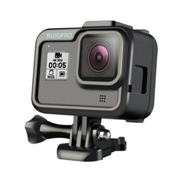 RUIGPRO Protective Case for GoPro HERO8 Black Frame Mount (Black) - 1