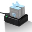Dual USB Charger with Cable & Indicator for GoPro HERO9/10 Black - 1