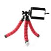 Red Mini Octopus Tripod with Phone Clamp & Remote Control - 3