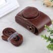 Vertical Flip Leather Camera Case for Ricoh GR III/GRII, Sony ZV-1 (Coffee) - 1