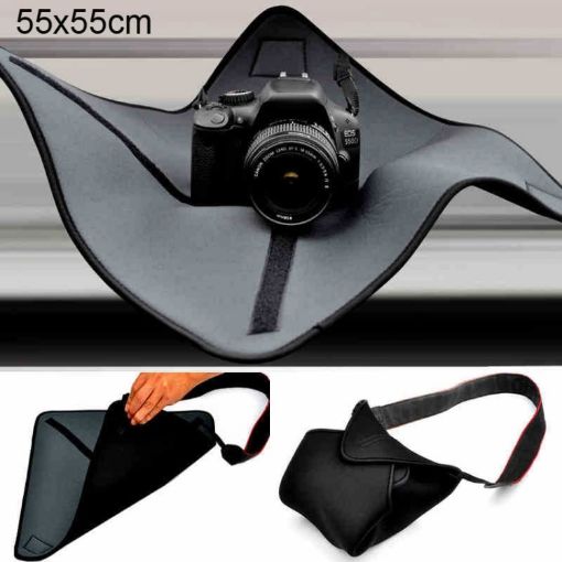 Shockproof Neoprene Camera Lens Wrap Blanket 55x55cm for Canon/Nikon/Sony - 1