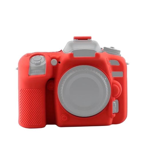 Red Soft Silicone Protective Case for Nikon D7500 - 1