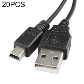 Mini 5-Pin USB to USB A Data Cable for Canon, 1.2m, 20 PCS - 1