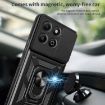 For Honor X6b 4G Black TPU+PC Phone Case with Sliding Camera Cover - 6
