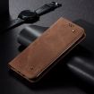 Motorola Edge 50 Pro 5G Denim Texture Leather Flip Case (Brown) - 2