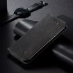 Motorola Edge 50 5G Flip Leather Phone Case, Denim Texture, Black - 2