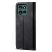Motorola Edge 50 5G Flip Leather Phone Case, Denim Texture, Black - 3