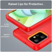 Moto G Power 2023 Red Carbon Fiber Brushed TPU Case - 6