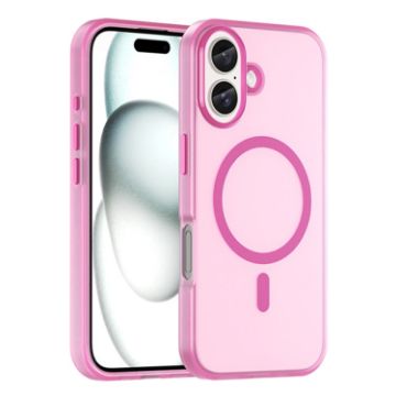 iPhone 16 MagSafe Frosted Translucent Pink Full Coverage Case - 1