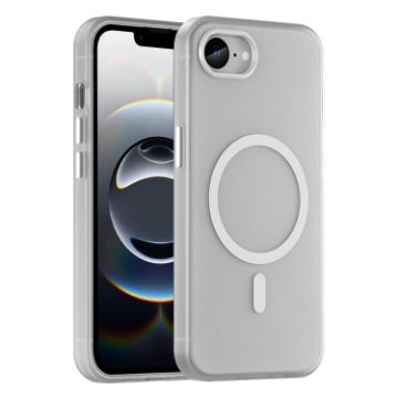 iPhone 16e MagSafe Frosted TPU + PC Full Coverage Case (White) - 1