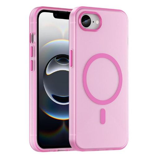 iPhone 16e MagSafe Frosted Translucent Pink Full Coverage Case - 1