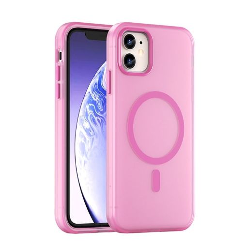 iPhone 11 MagSafe Frosted TPU+PC Full Coverage Case (Pink) - 1